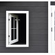 Abrigo de jardim em madeira compósita 28mm antracite 12m² PREMIUM - telhado uma água - Woodlife Garden