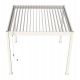 Pérgula bioclimática autoportante em alumínio branco 3x3m Ombrea VS