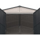 Abrigo de jardim em PVC 8m² - cinzento e antracite - Woodbridge Plus II - DURAMAX