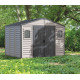 Abrigo de jardim em PVC 8m² - cinzento e antracite - Woodbridge Plus II - DURAMAX