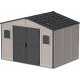 Abrigo de jardim em PVC 8m² - cinzento e antracite - Woodbridge Plus II - DURAMAX
