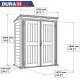 Abrigo de jardim em PVC 1,57m² - cinzento e antracite - Yardmate Pent Plus II - DURAMAX