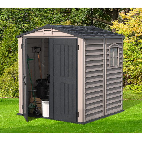 Abrigo de jardim em PVC 3,61m² - cinzento e antracite - STOREMATE PLUS - Duramax