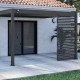 Painel lateral com grelha 1,33m OMBREA VS - Antracite