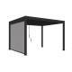 Toldo lateral antracite de 300 cm para pérgula bioclimática de alumínio Ombrea VS