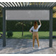 Toldo lateral antracite de 300 cm para pérgula bioclimática de alumínio Ombrea VS