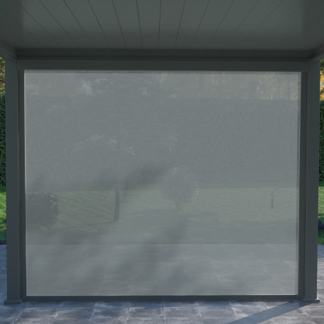 Toldo lateral antracite de 300 cm para pérgula bioclimática de alumínio Ombrea VS