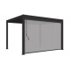 Toldo lateral antracite de 400 cm para pérgula bioclimática de alumínio Ombrea VS