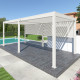 Toldo lateral branco de 400 cm para pérgula em alumínio bioclimática Ombrea VS