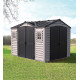 Abrigo de jardim em PVC 8,13m² - Cinzento e antracite - APEXPRO PLUS - Duramax