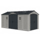 Abrigo de jardim em PVC 11,43m² - Cinzento e antracite - APEXPRO PLUS - Duramax