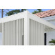 Painel lateral branco de 1,3 m com persianas verticais - OMBREA VS