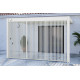 Painel lateral branco de 1,3 m com persianas verticais - OMBREA VS