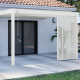 Painel lateral branco de 1,3 m com persianas verticais - OMBREA VS