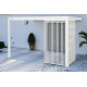 Painel lateral branco de 1,3 m com persianas verticais - OMBREA VS