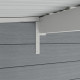 Abrigo de jardim + alpendre em compósito de madeira 28mm cinzento claro 15m² PREMIUM - Woodlife Garden