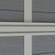 Abrigo de jardim em madeira compósita 28mm cinzento claro 14,90m² PREMIUM - telhado plano - Woodlife Garden