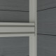 Abrigo de jardim em madeira compósita 28mm cinzento claro 12m² PREMIUM - telhado uma água - Woodlife Garden