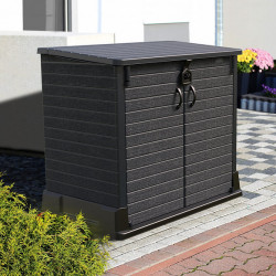 Guarda Contentores para jardim em PVC Antracite 850L - Duramax