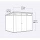 Abrigo de jardim em resina - cinzento - 6m² Cortina 97 - piso - Keter