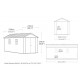 Abrigo de jardim 11,2m² em resina cinzenta antracite Newton 7517 + piso - Keter