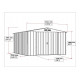 Abrigo de jardim em metal 11,68m² antracite - Eco Alcoy - Duramax