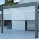 Toldo lateral antracite de 400 cm para pérgula bioclimática de alumínio Ombrea VS
