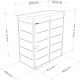 Abrigo de jardim modular com isolamento 2x1 antracite e preto - piso incluido - Everbox