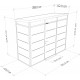 Abrigo de jardim modular isolado 3x1m antracite e branco – com piso incluído – Everbox