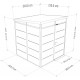 Abrigo de jardim modular com isolamento 2x2m antracite e preto - piso incluído - Everbox