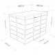 Abrigo de jardim modular com isolamento 3x2m antracite e preto - piso incluído - Everbox