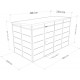 Abrigo de jardim modular com isolamento 4x2m antracite e preto - piso incluído - Everbox