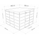 Abrigo de jardim modular com isolamento 3x3 antracite e preto - piso incluído - Everbox