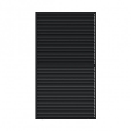 Painel com persiana orientável - 123cm - Preto grafite- X-METAL