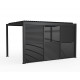 Painel com persiana orientável - 123cm - Preto grafite- X-METAL