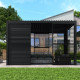 Painel com persiana orientável - 90 cm - preto antracite - X-METAL