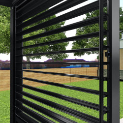 Painel com persiana orientável - 90 cm - preto antracite - X-METAL