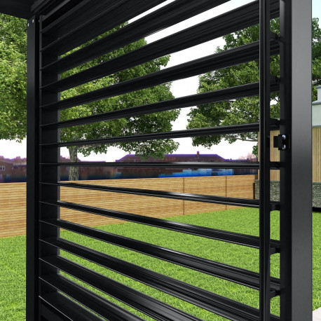 Painel com persiana orientável - 90 cm - preto antracite - X-METAL
