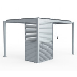 Painel com persiana orientável - 90 cm - cinzento claro - X-METAL