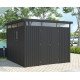 Abrigo de jardim em aço galvanizado Kosto cinzento escuro 8,64m² + kit de ancoragem - X-Métal