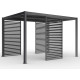 Painel com persiana fixa - 90 cm - preto antracite - X-METAL