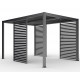 Painel com persiana fixa - 123 cm - preto antracite - X-METAL
