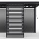 Painel com persiana fixa - 123 cm - preto antracite - X-METAL
