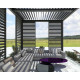 Painel com persiana fixa - 123 cm - preto antracite - X-METAL