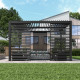 Painel com persiana fixa - 123 cm - preto antracite - X-METAL