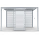 Painel com persiana fixa - 90 cm - cinzento claro - X-METAL