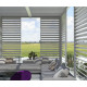 Painel com persiana fixa - 90 cm - cinzento claro - X-METAL