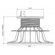 Pedestal ajustável 50/80mm para fundações em madeira Gardy Shelter