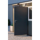 Porta simples adicional antracite com moldura branca - Everbox