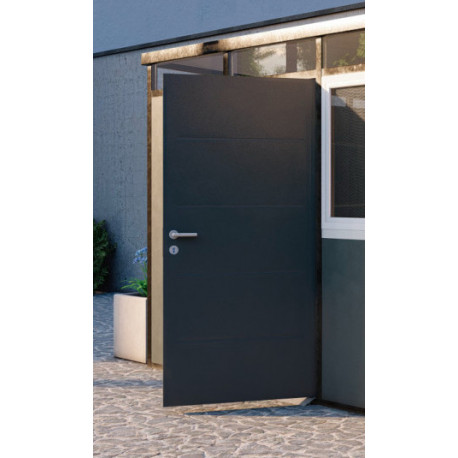 Porta simples adicional em antracite com moldura preta - Everbox